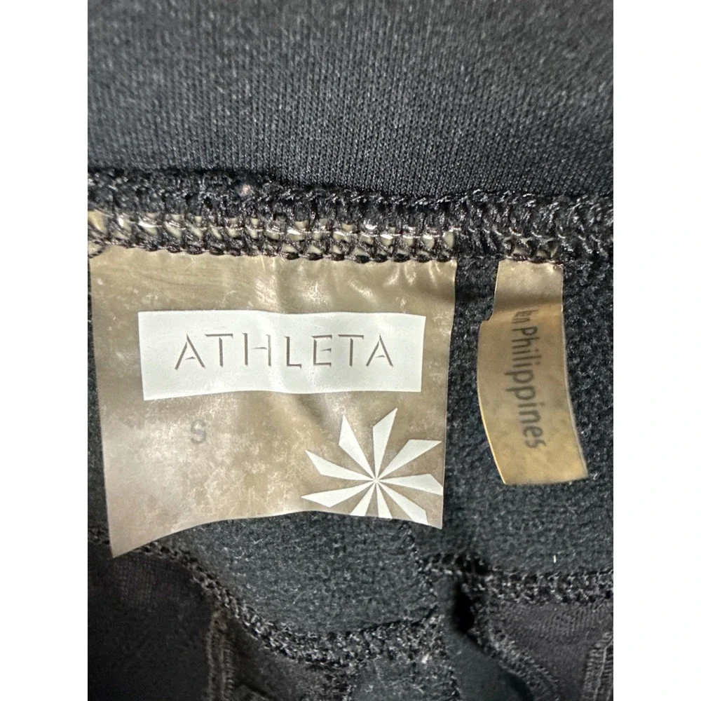 Athleta Wide Leg Pants Womens Size‎ S Black Drawstring Casual 30x32 Yoga Lounge